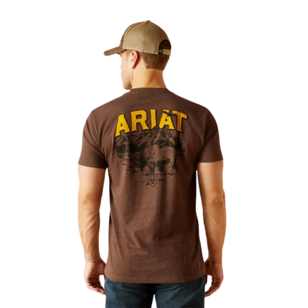 Ariat Men's Bison Sketch Shield Tee Shirt