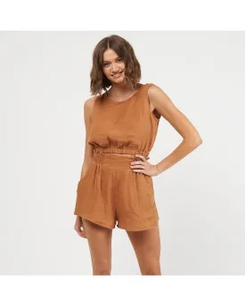 Azura Chic Linen Relaxed Fit Shorts for Women