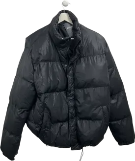 boohooMan Puffer Jacket In Black UK L