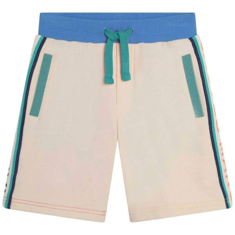 Boys Beige Colour block Shorts