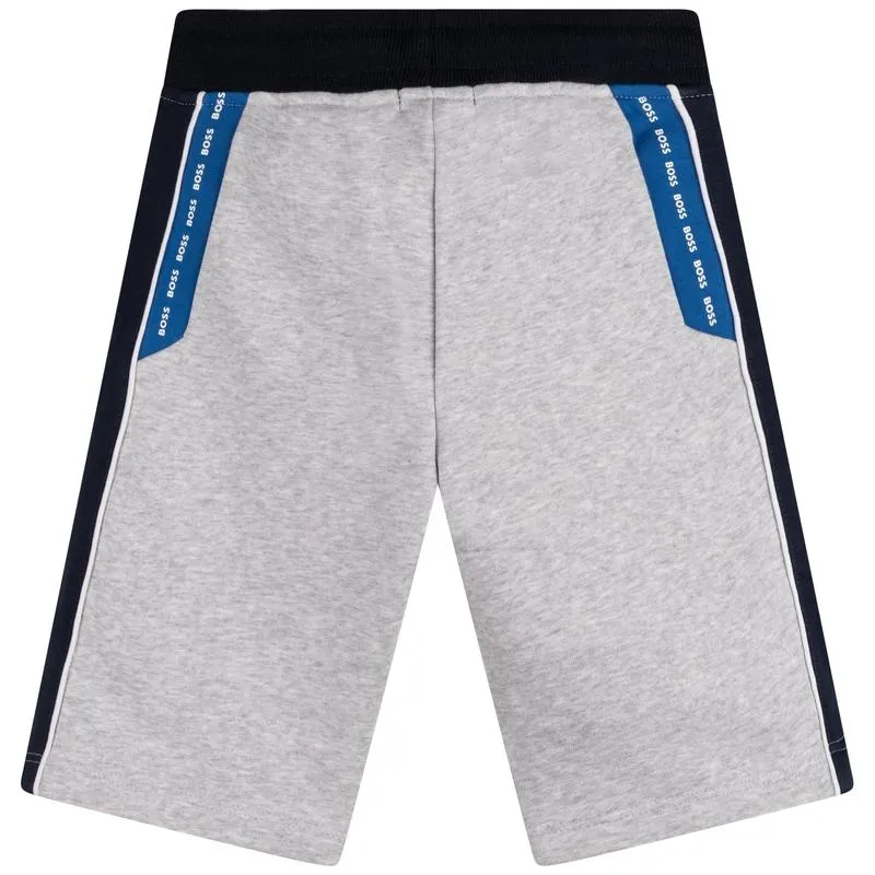 Boys Grey / Black Bermuda Shorts