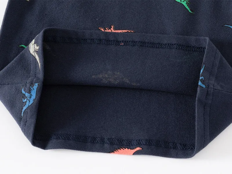 Colorful Dinosaur Short Sleeve POLO Shirt