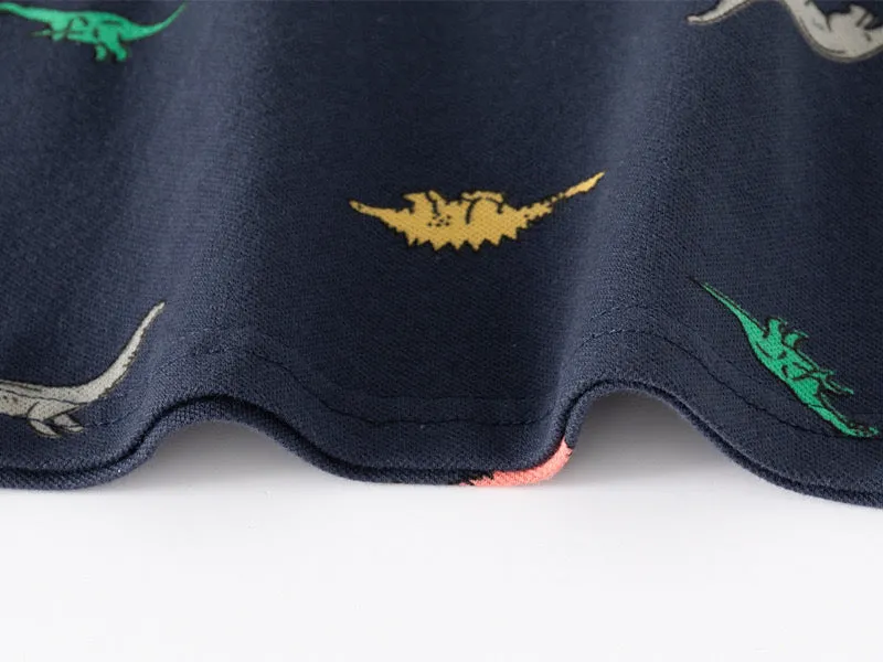Colorful Dinosaur Short Sleeve POLO Shirt