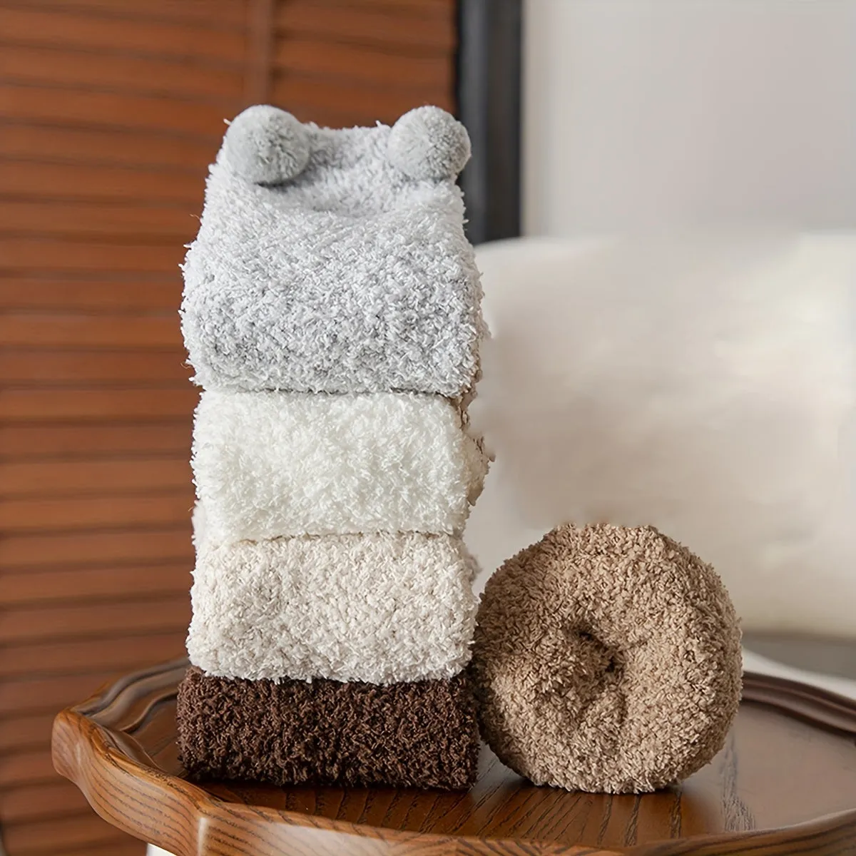 Cute Animals Pattern Crew Socks Comfy  Breathable for Winter