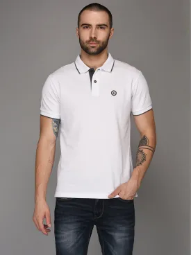 Greenfibre White Slim Fit Polo T-Shirt