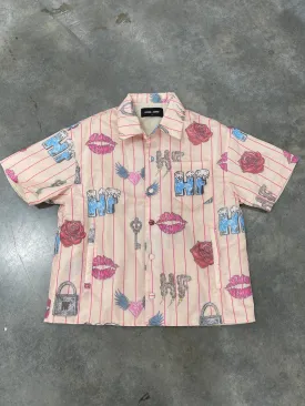 HFLA Doodle Puffer Shirt Sz L