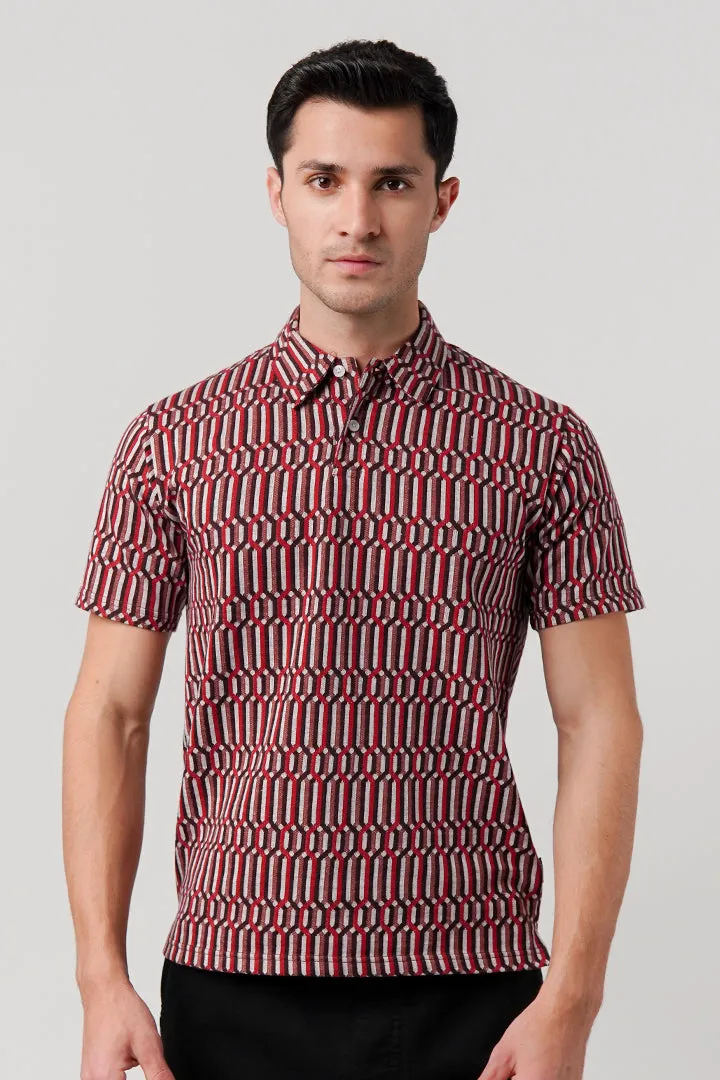 Jacquard Polo Shirt - Multicolor