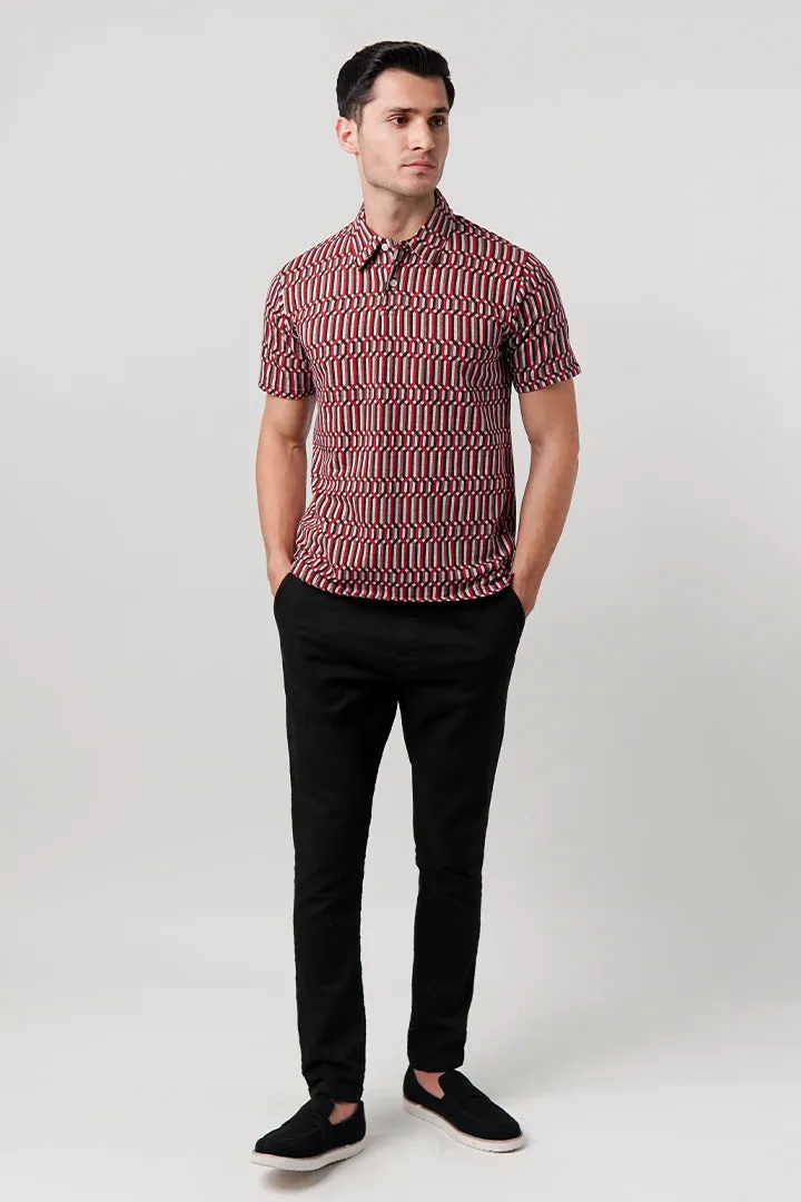 Jacquard Polo Shirt - Multicolor