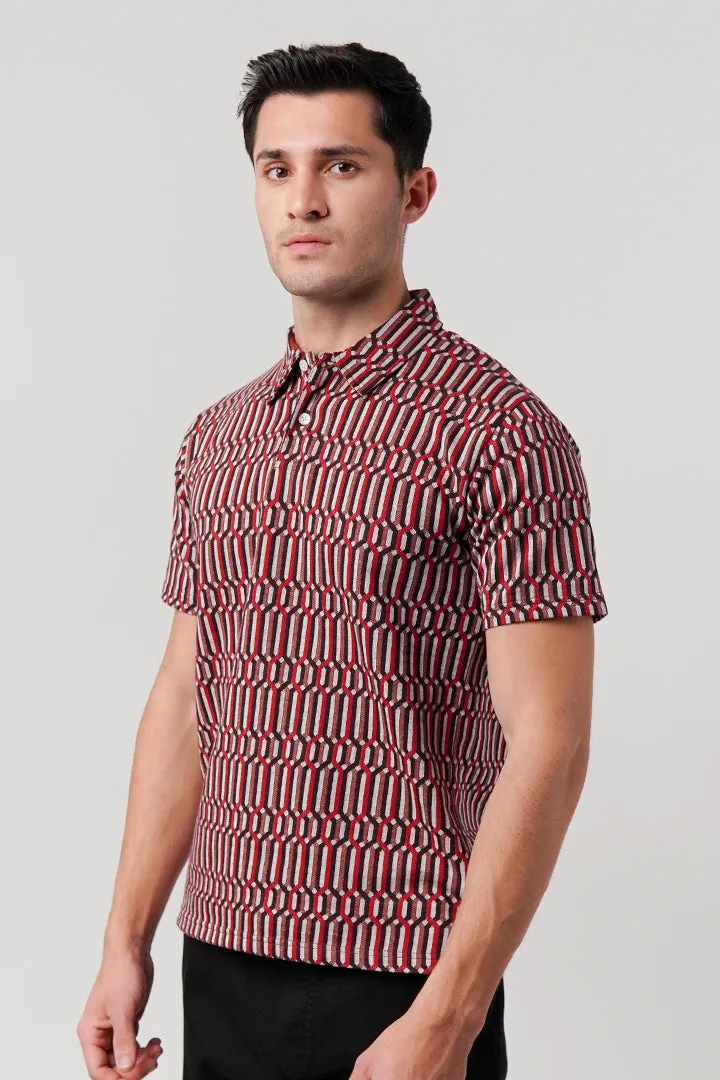 Jacquard Polo Shirt - Multicolor