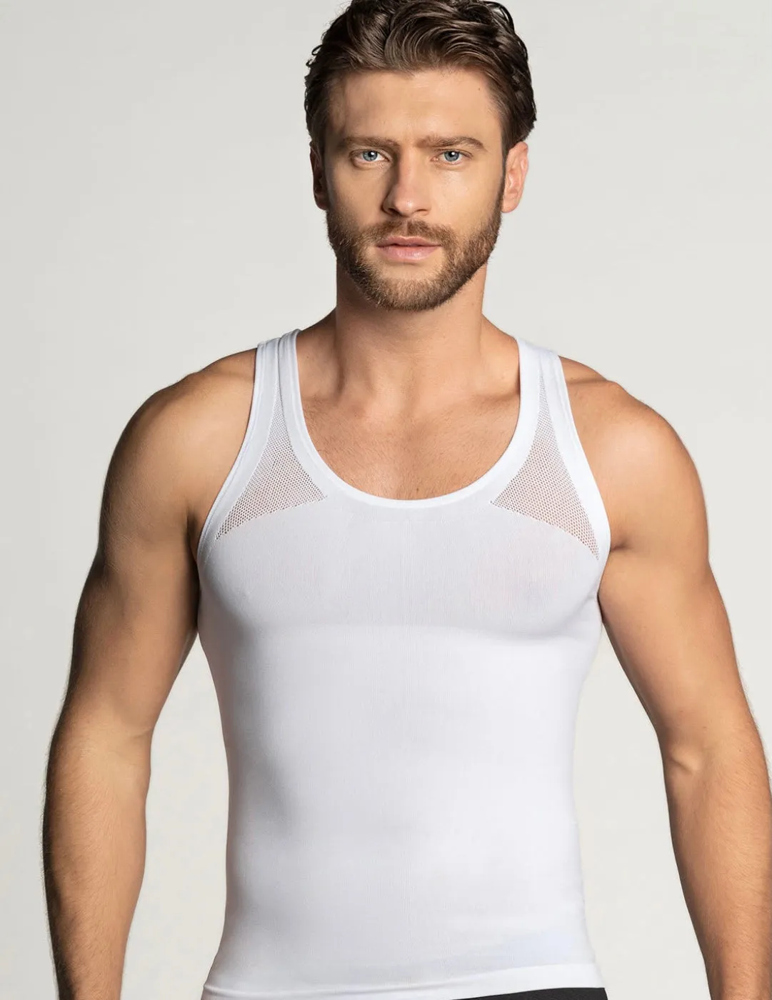 LEO 035010 CREW NECK SEAMLESS COMPRESSION TANK