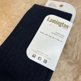 Merino Wool Crew Rib Socks - Navy