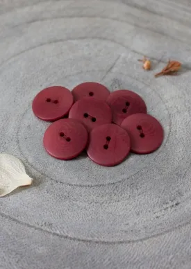 Palm Corozo Buttons - Amarante.