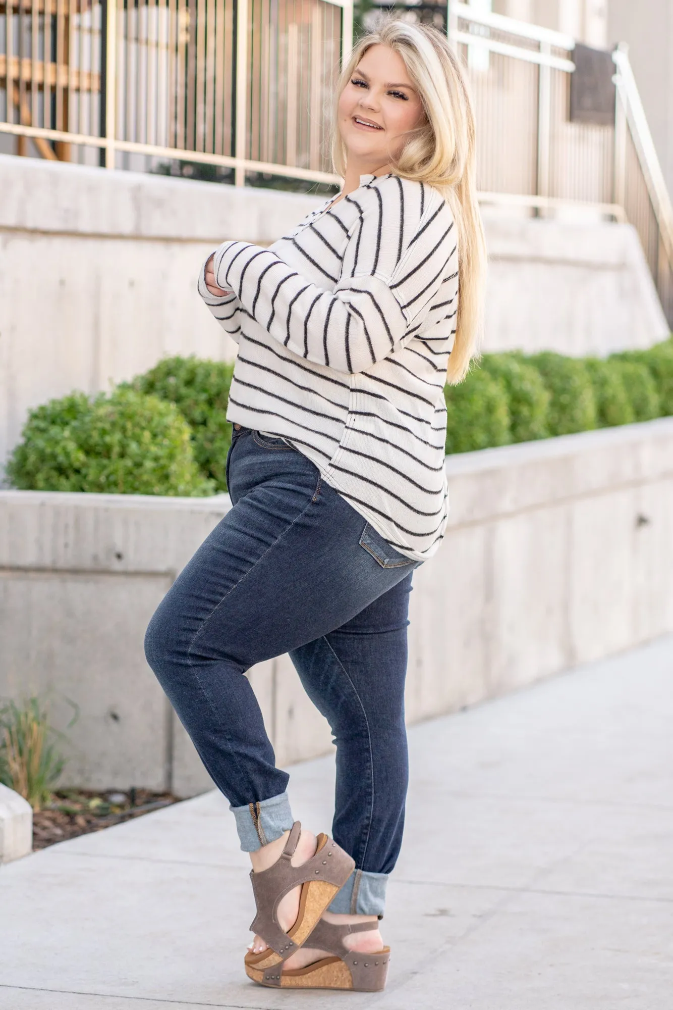 Plus Size Rustic Charm Classic Long Inseam Skinny