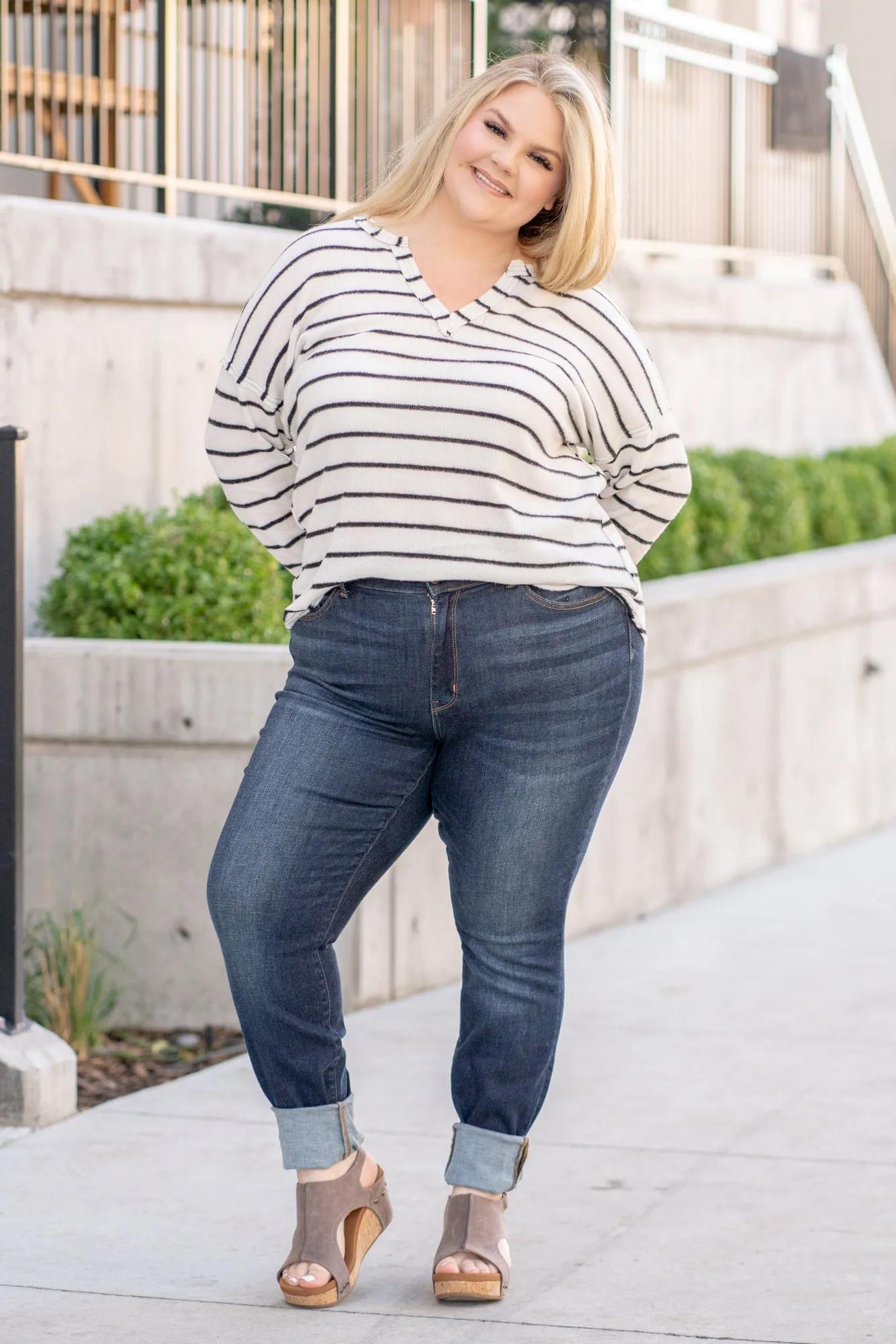 Plus Size Rustic Charm Classic Long Inseam Skinny