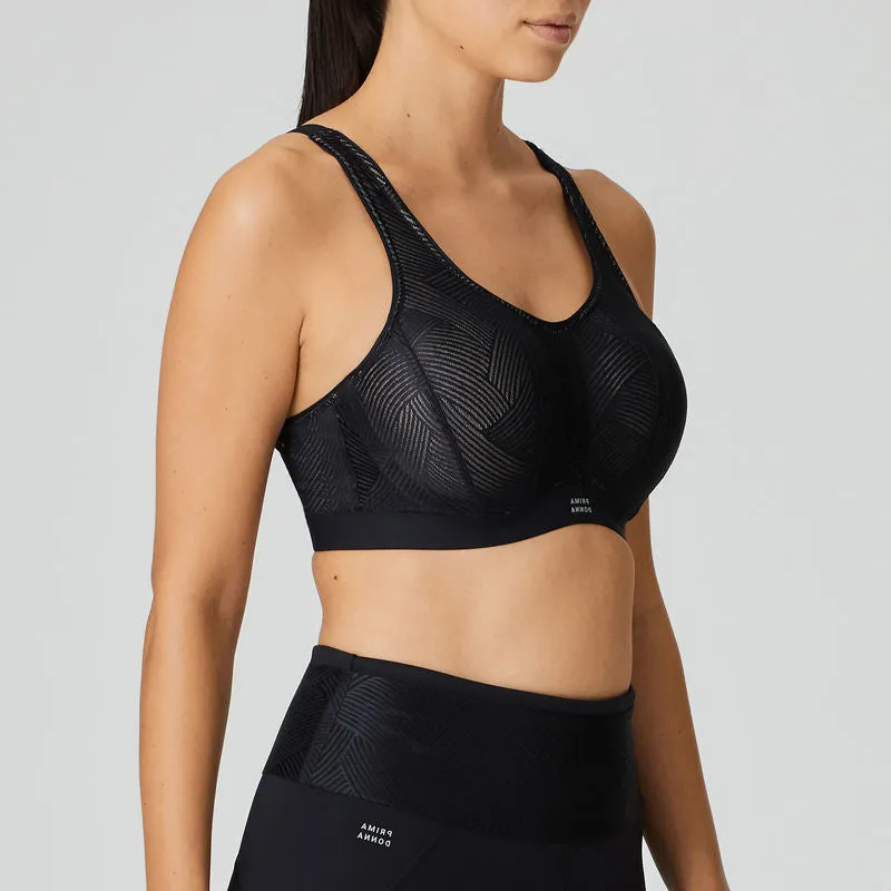 Prima Donna Sports The Game Black Padded Convertible Underwire Sports Bra