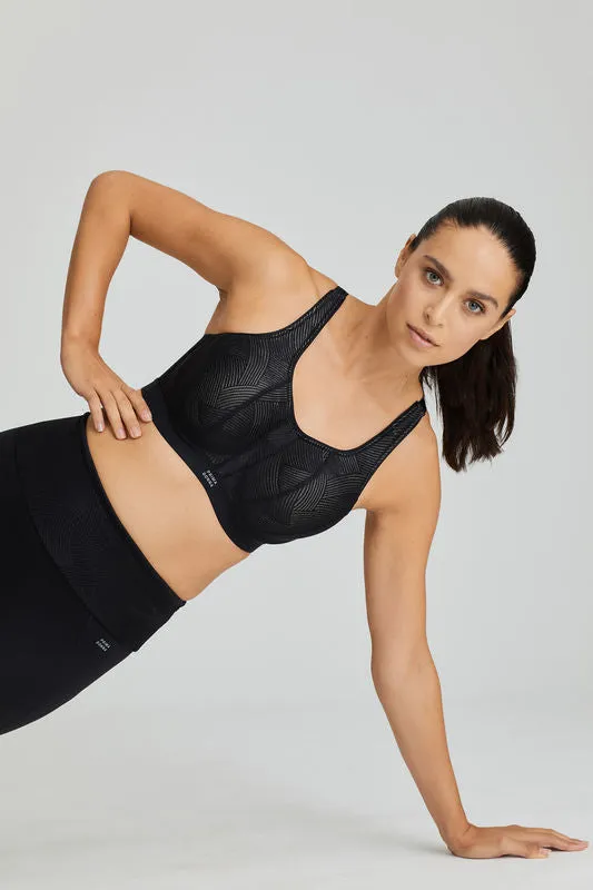 Prima Donna Sports The Game Black Padded Convertible Underwire Sports Bra