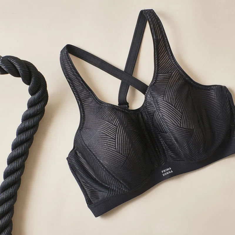 Prima Donna Sports The Game Black Padded Convertible Underwire Sports Bra