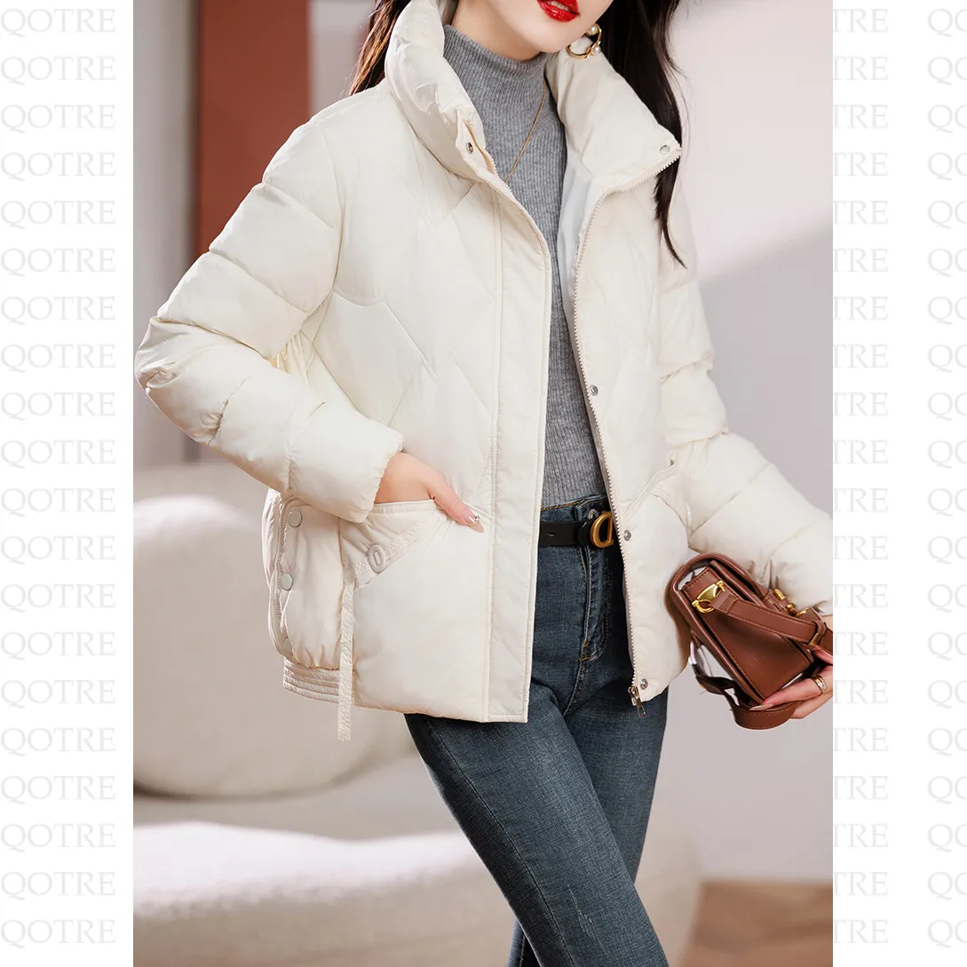 Quilted Diamond Cropped Puffer Jacket