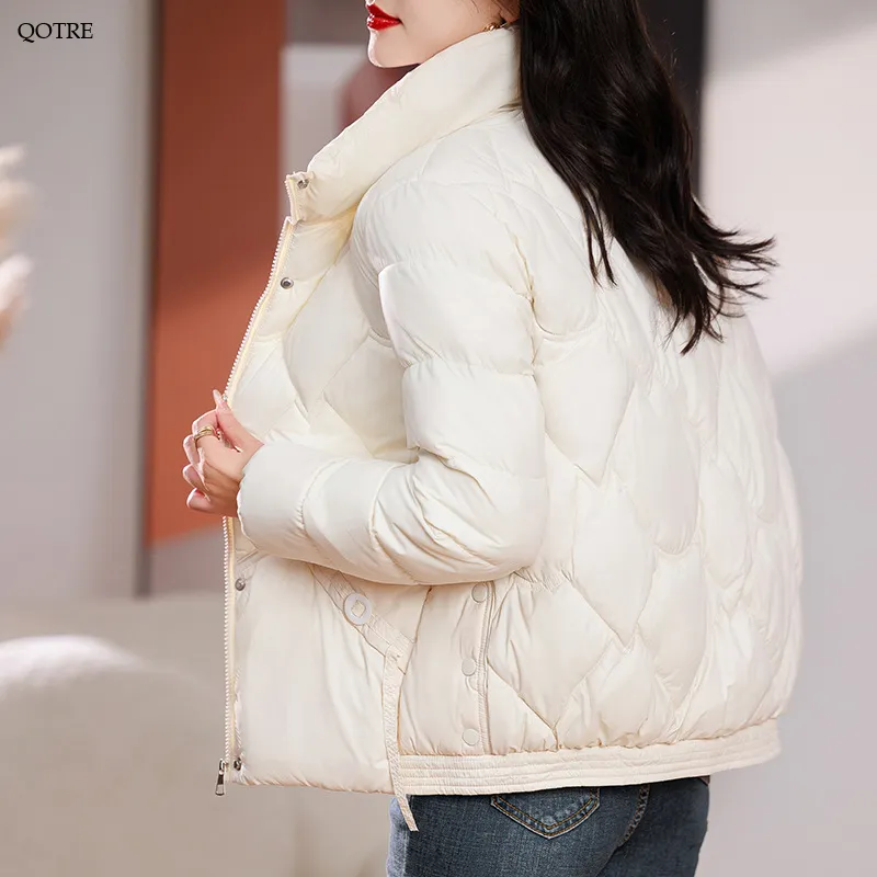 Quilted Diamond Cropped Puffer Jacket